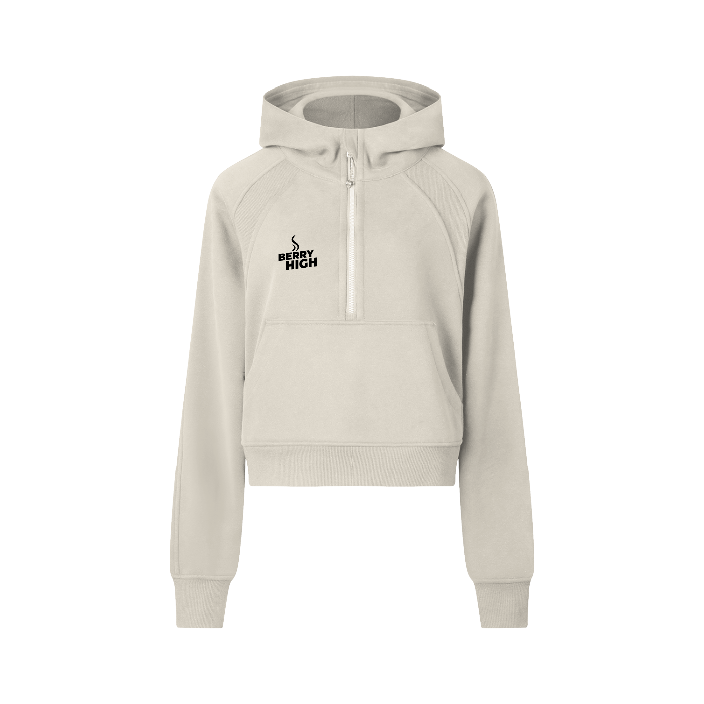 Cropped Half-Zip Hoodie