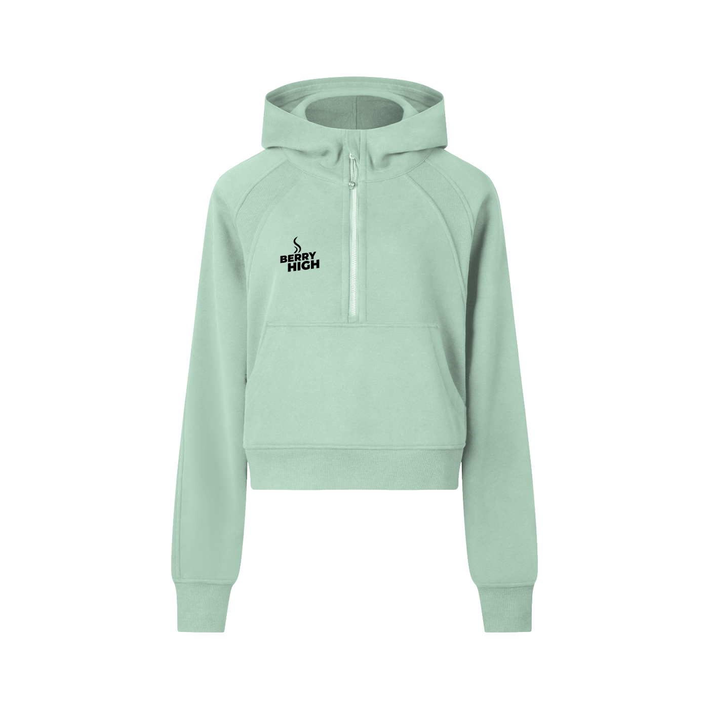 Cropped Half-Zip Hoodie